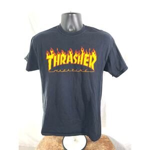 Thrasher Flame Logo Black T-Shirt Men’s M